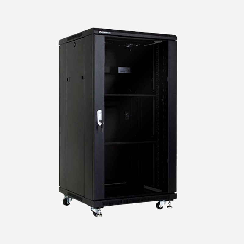 ARMARIO 24U 600X900 INT 19" AÇO PRETO